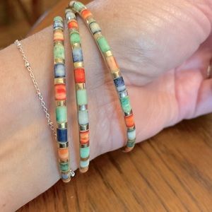 Vintage Retro multi colored bangles 1970’s